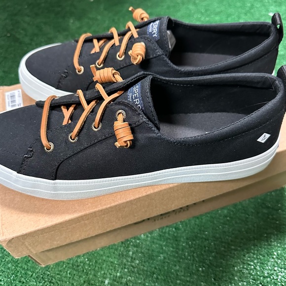 NWT Sperry Women's Size 11 Black Pier Wave Canvas Sneaker - Picture 3 of 7